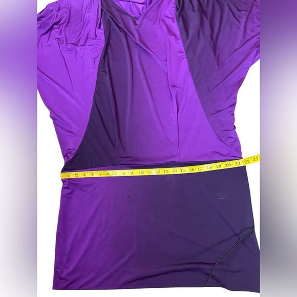 BOUNCE VINTAGE Elegant Purple Draped Dress Size 48. E45 - Picture 16 of 16